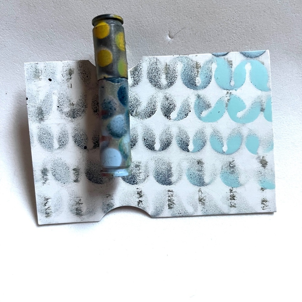 Artistic Polka Dot Brooch Clip- Multicolor- with Art Card.